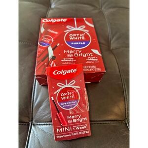 Colgate Optic White Overnight Whitening Pen & Advanced Toothpaste w/ Travel Size